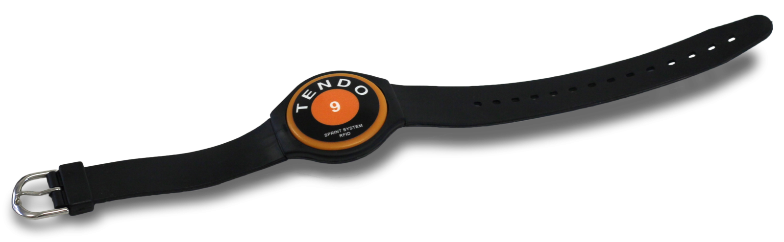 Tendo Sprint System, the timing system wristband by Tendo Sport used for automatic athlete recognition (RFID)