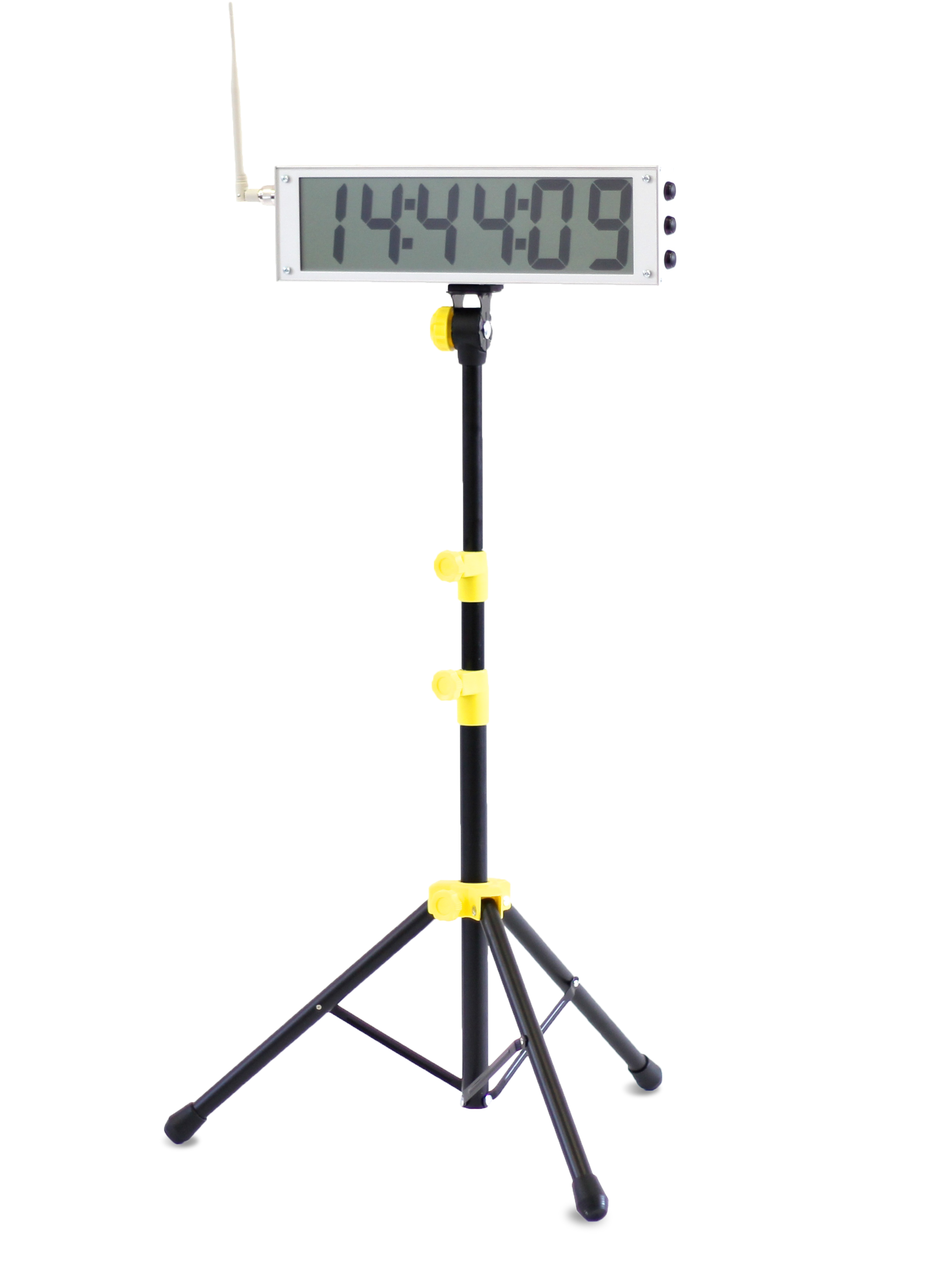 Tendo Sprint System, the timing system Display Board by Tendo Sport attached to a tripod showing speed results of an athlete