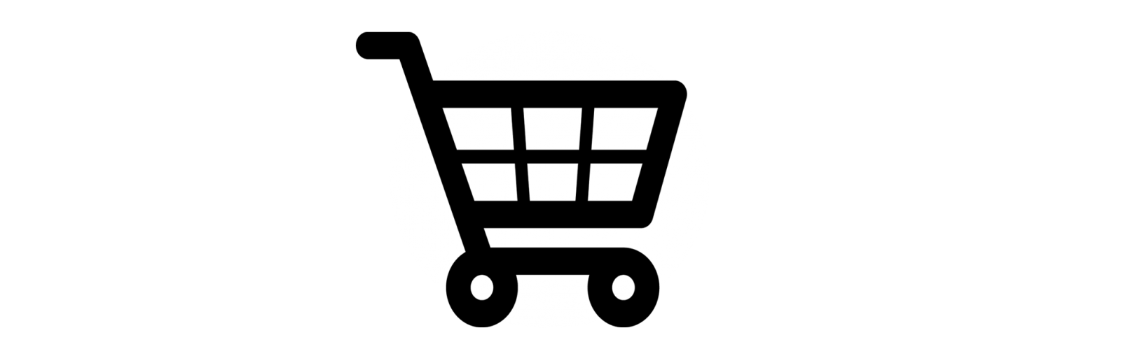 shopping cart icon in white circle