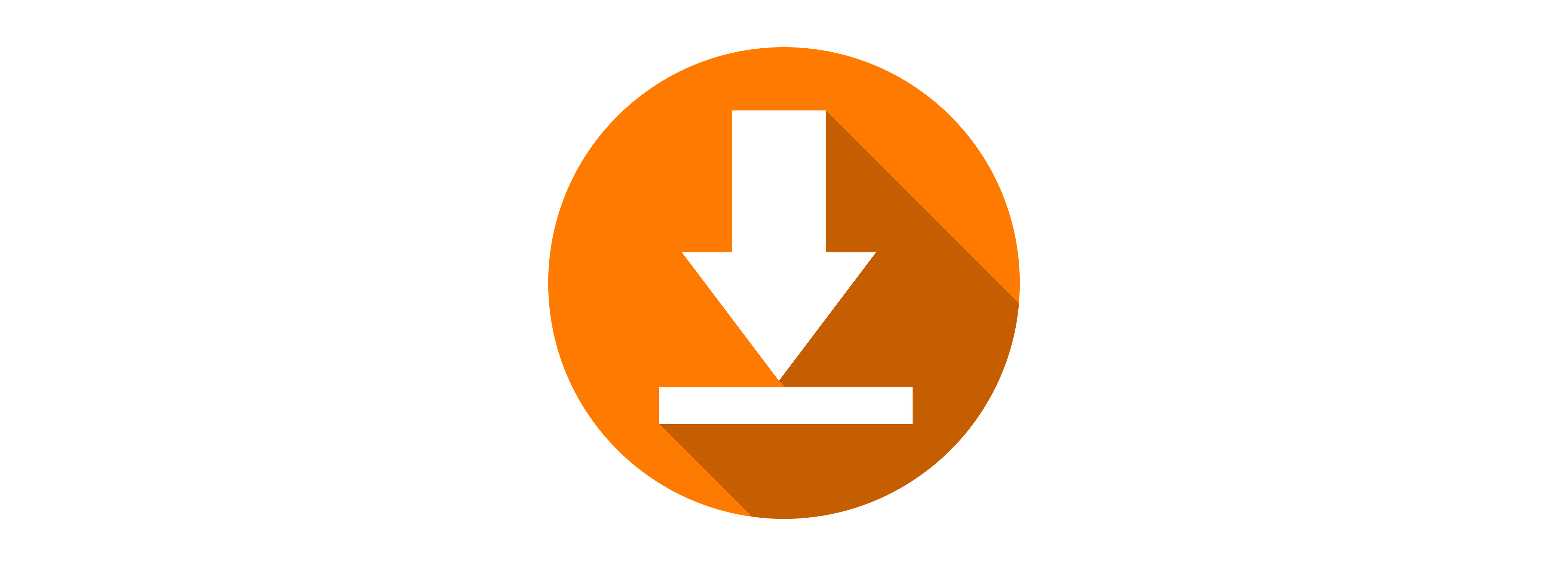 Download icon in orange circle