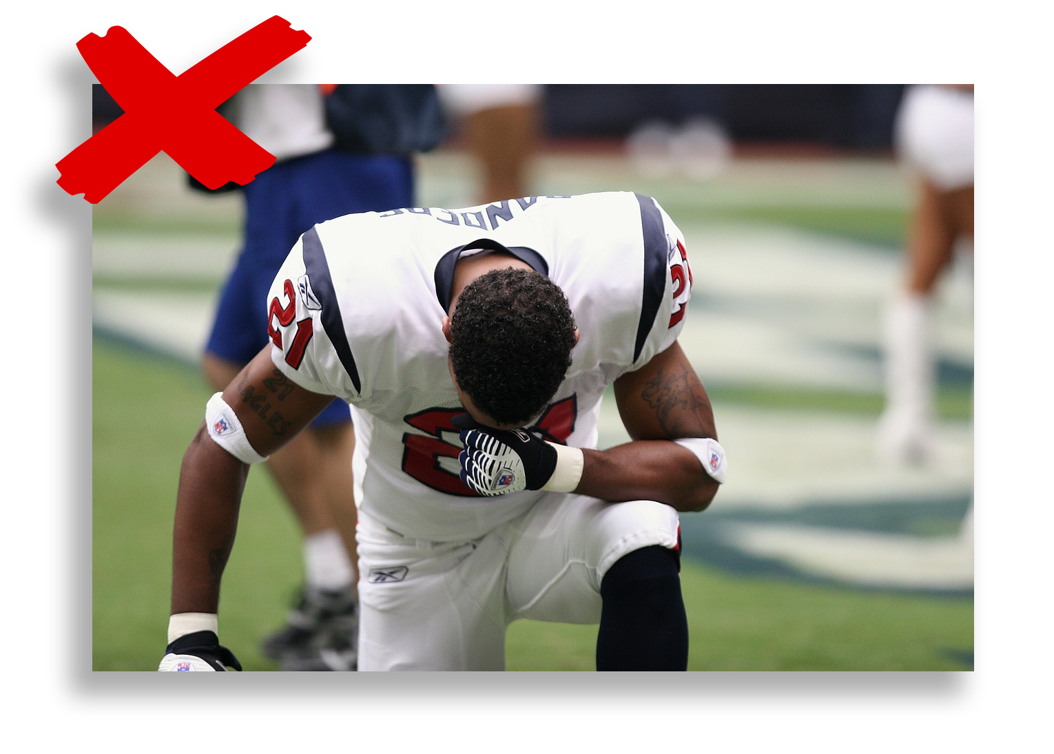 sad athlete An american football player feeling sad after a lost match - Tendo Sport