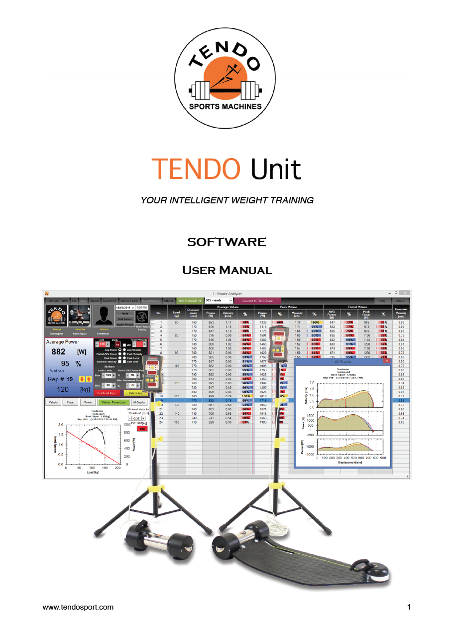 Tendo Unit software manual