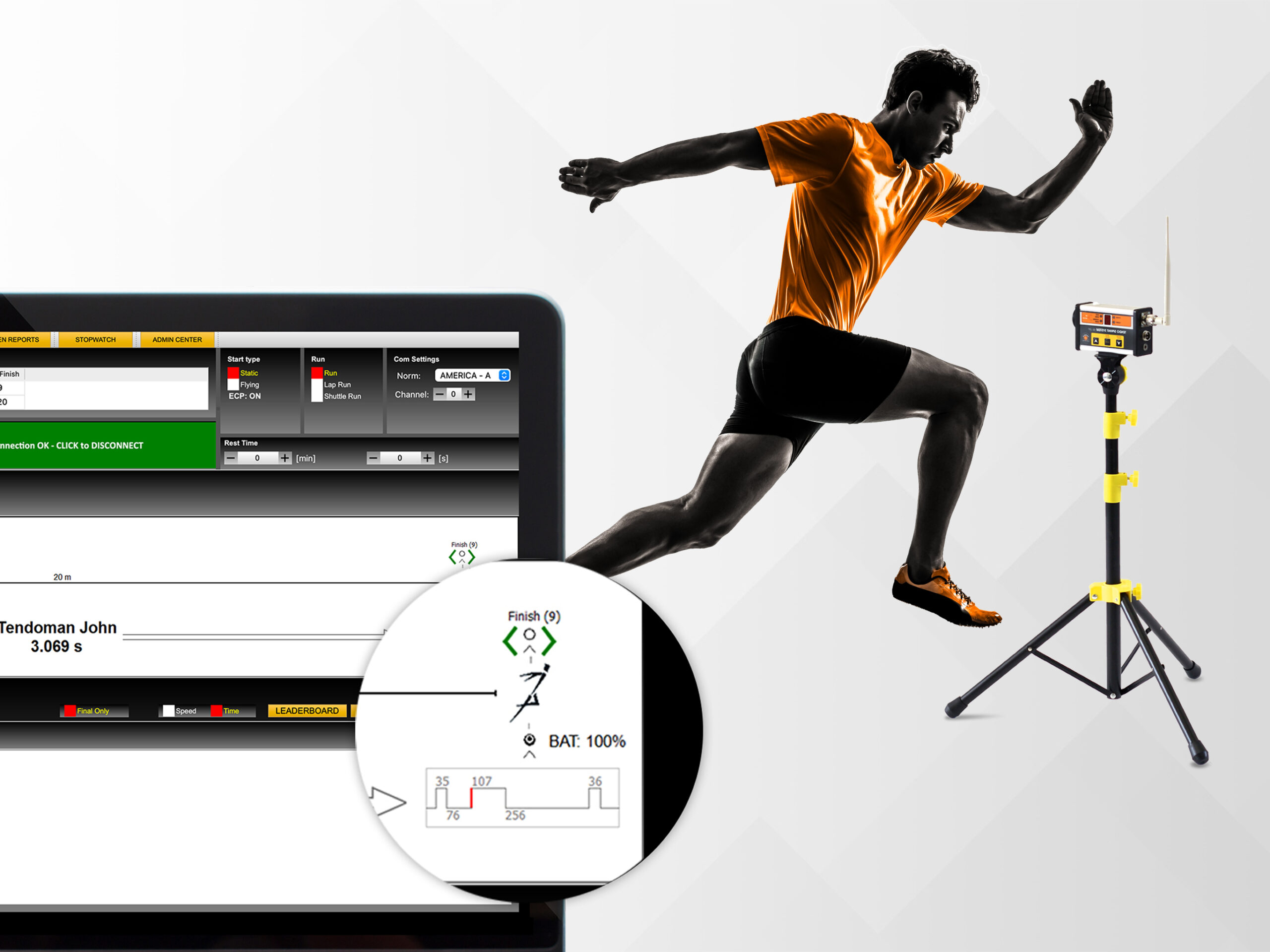 Tendo Sprint System error correction processing timing system