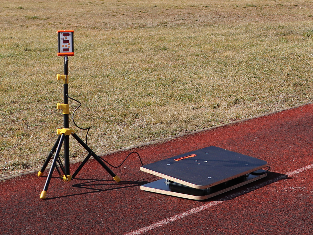 Tendo BroadJumpter set on a track field