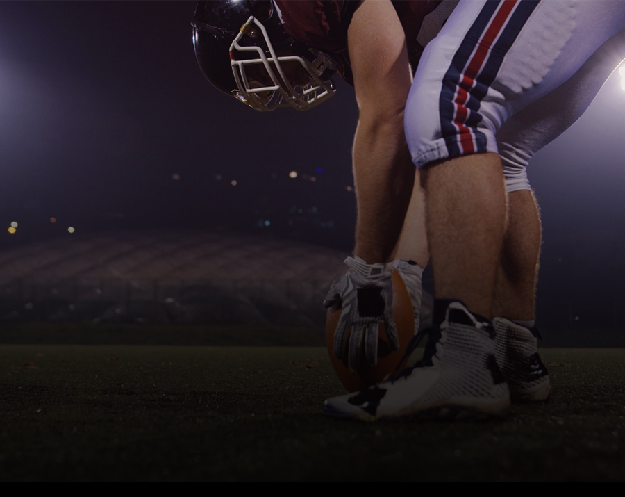 American football player American football player preparing for a kick off