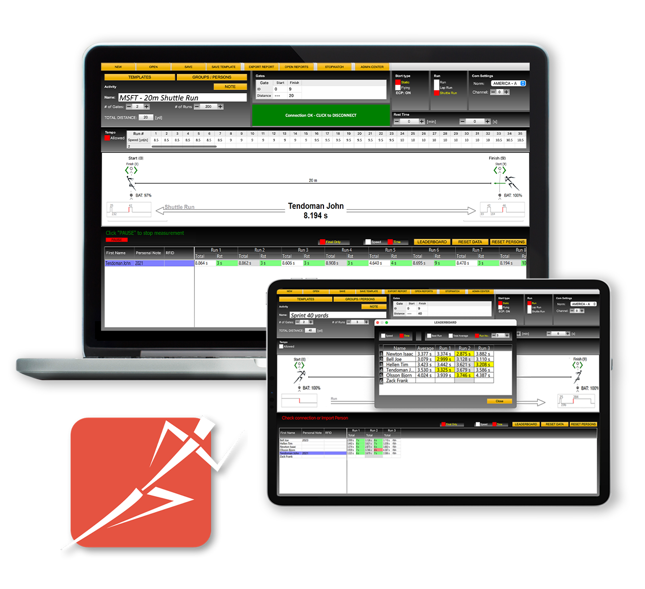 Tendo Sprint System software app