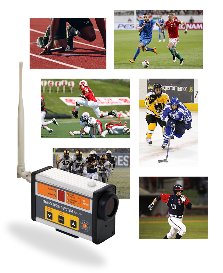 Tendo Sprint System used for different sports including football, track and field, baseball, ice hockey and more